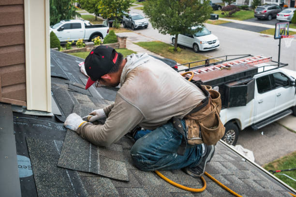 Professional Roofing technician working in Kingston, NJ